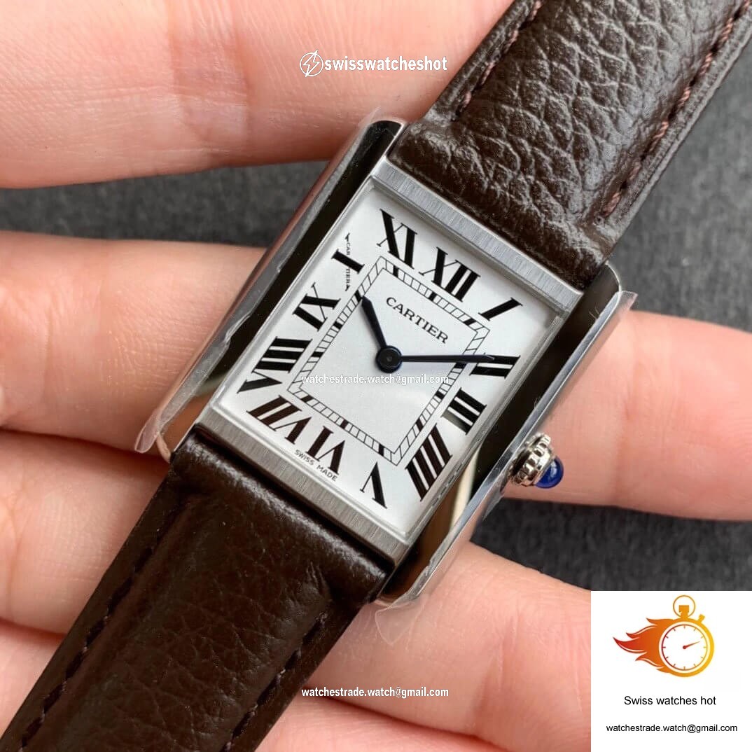 Cartier Tank WSTA0030 K11 Factory White Dial 3