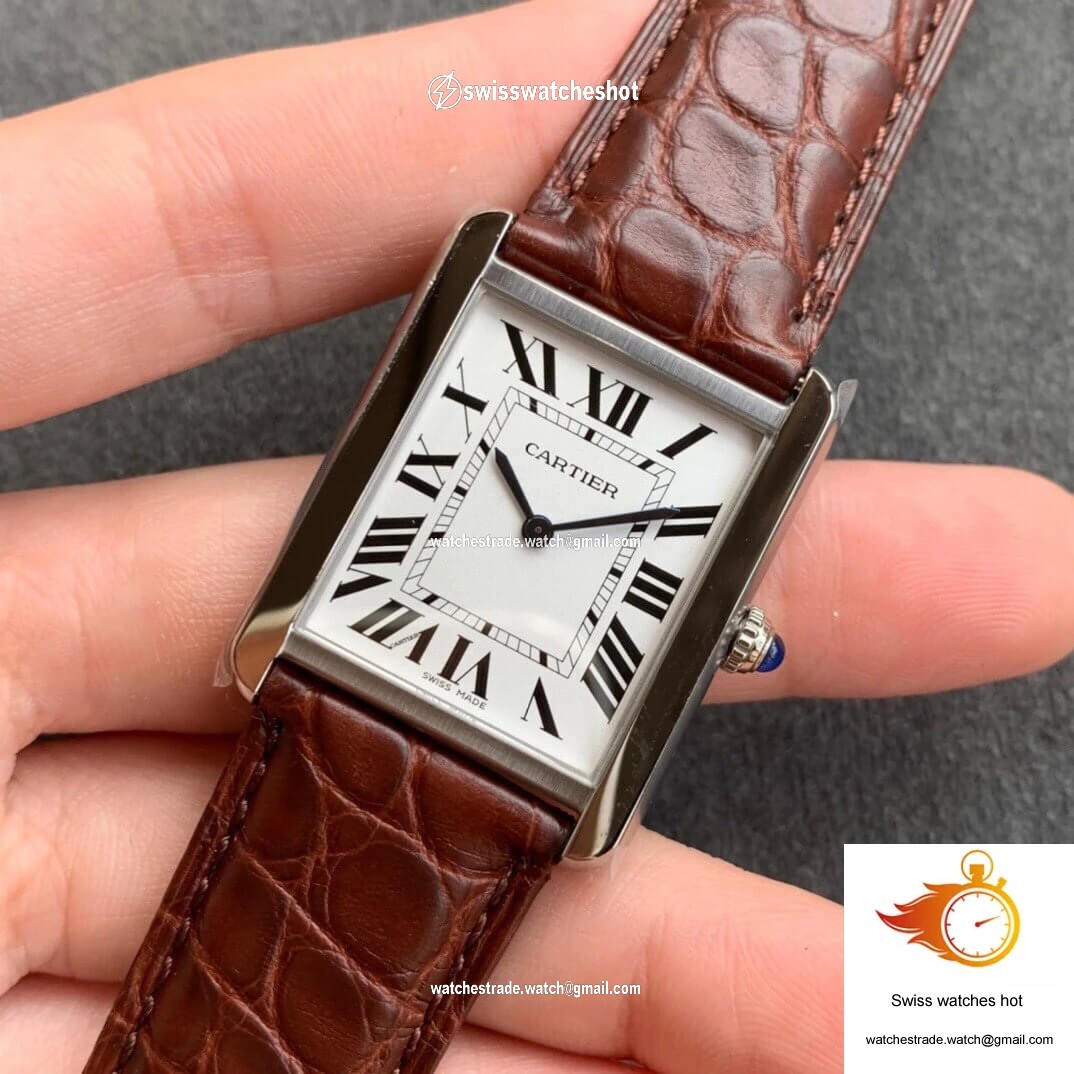 Cartier Tank WSTA0028 K11 Factory Brown Cowhide Strap 3