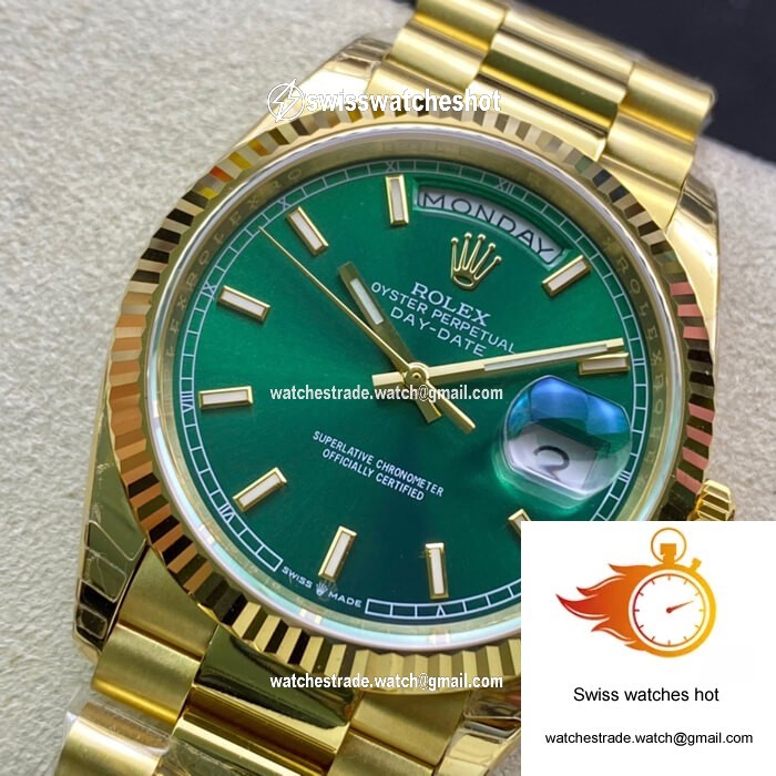 Rolex Day Date 118238 EW Factory Green Dial 3