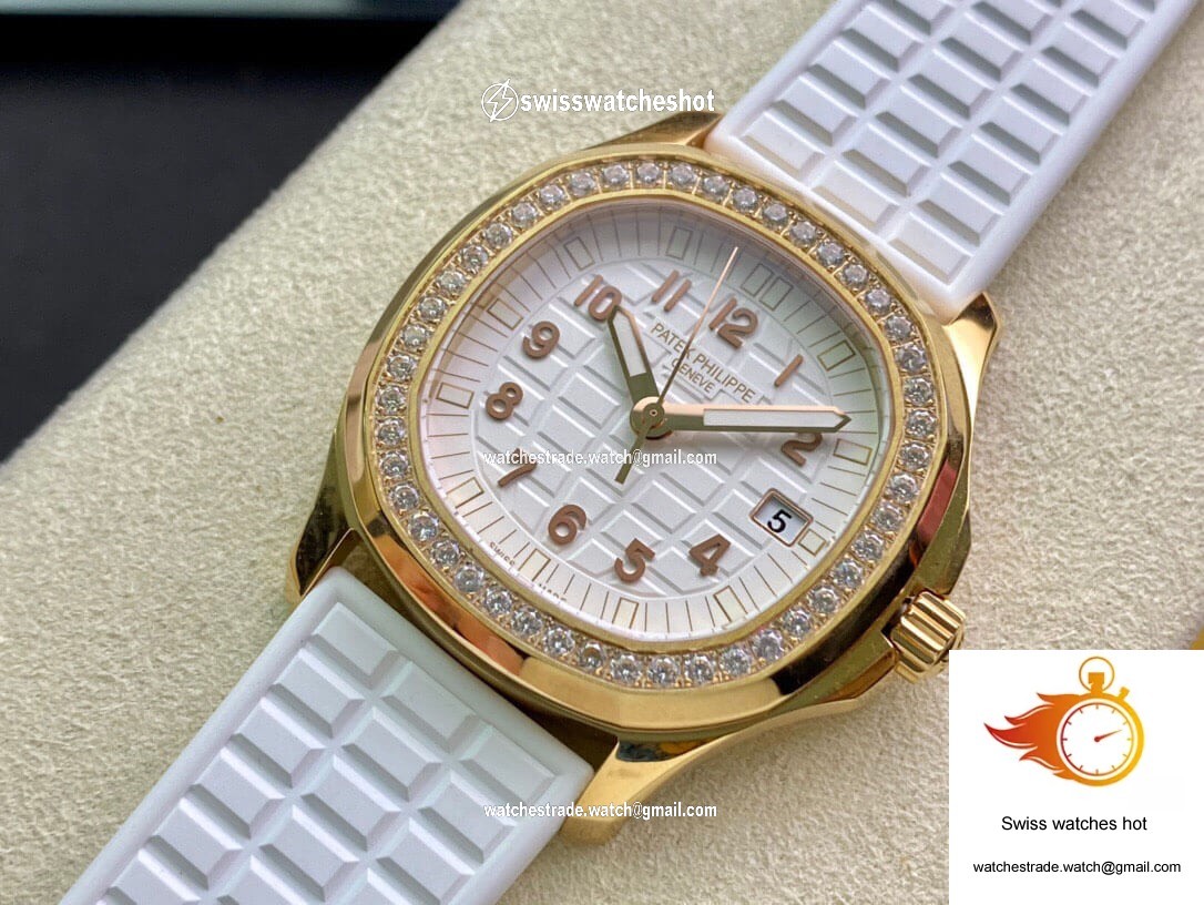 Patek Philippe Aquanaut 5067A Quartz Ladies PPF Factory Yellow Gold Diamond-set Bezel 3