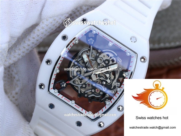 Richard Mille RM055 KV Factory White Rubber Strap 3