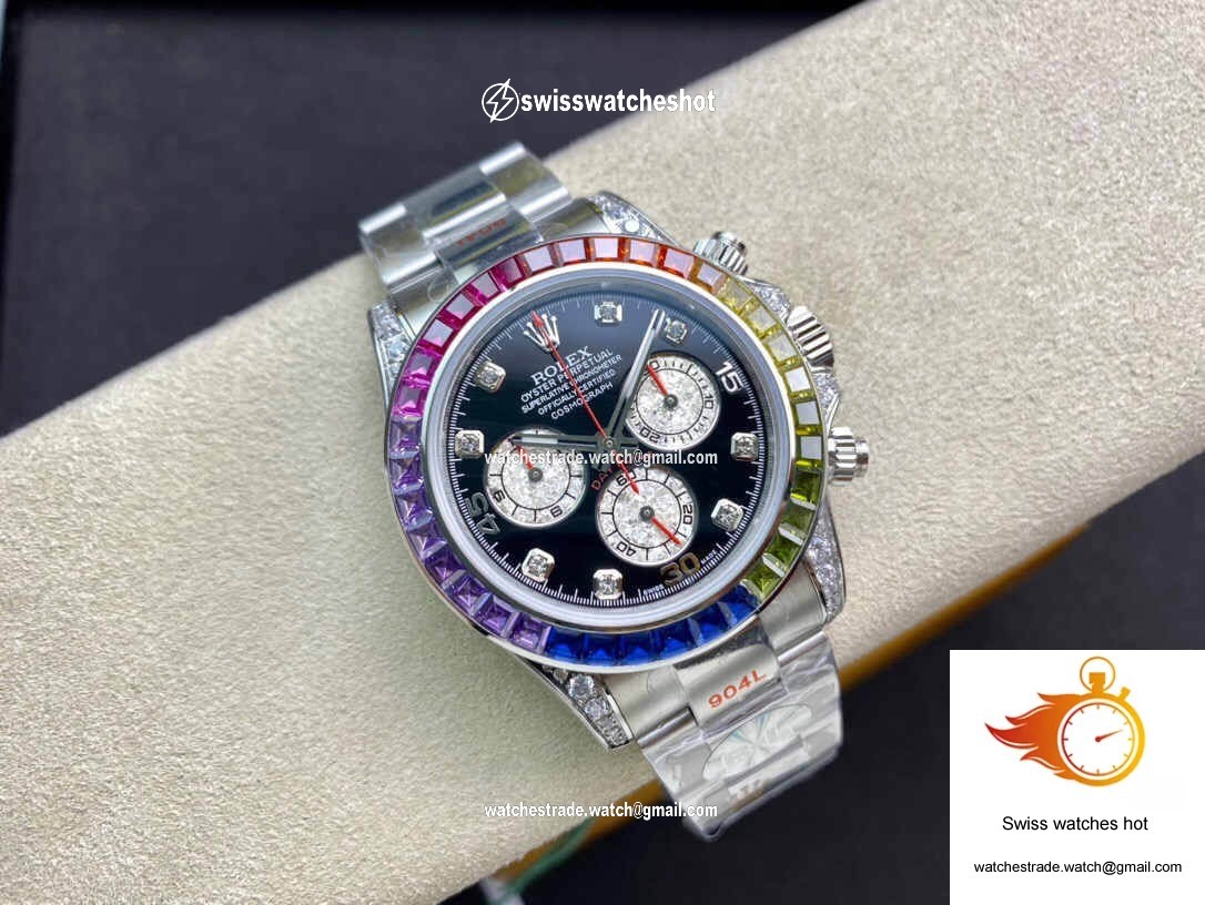 Rolex Daytona Cosmograph 116599 RBOW JH Factory Diamond-set Dial 3