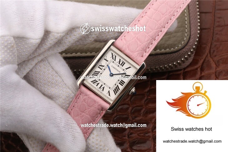 Cartier Tank Ladies Stainless Steel White Dial 3