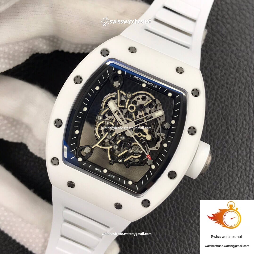 Richard Mille RM055 ZF Factory White Ceramic 3