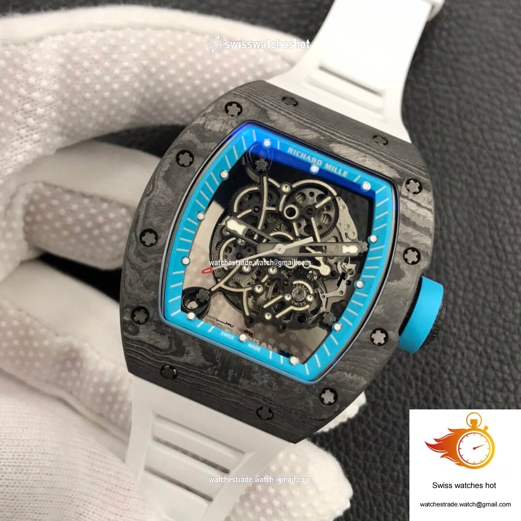Richard Mille RM055 ZF Factory White Rubber Strap 3