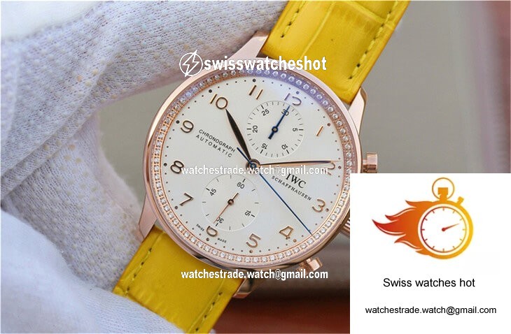 IWC Portuguese ZF Factory Yellow Cowhide Strap 3