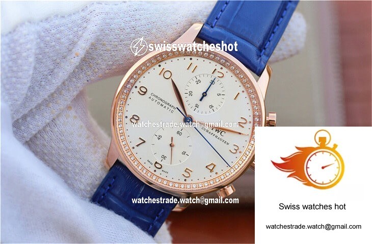 IWC Portuguese ZF Factory Blue Cowhide Strap 3