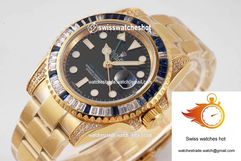 Rolex GMT Master II 116758 SAru ROF Factory Blue White Diamond 3