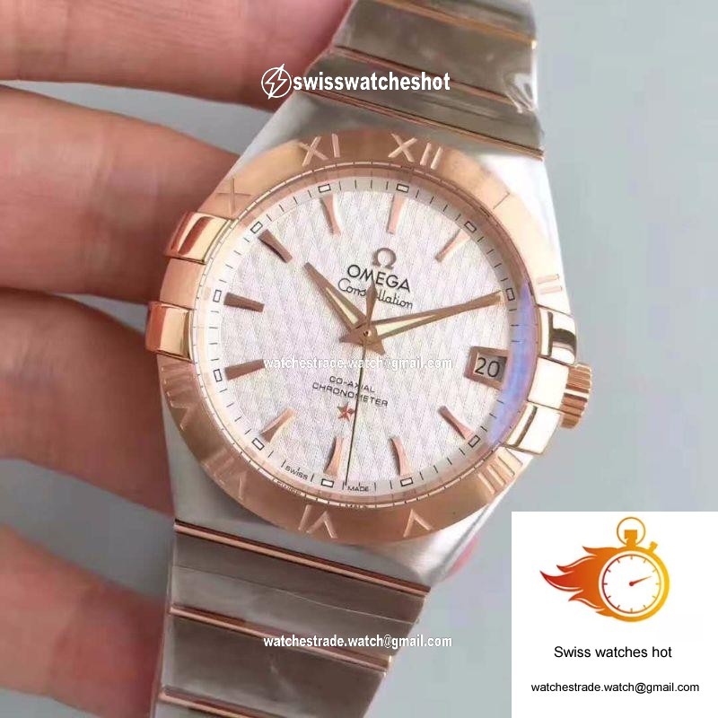 Omega Constellation 123.20.38.21.02.008 38MM 3S Factory White Textured Dial 3
