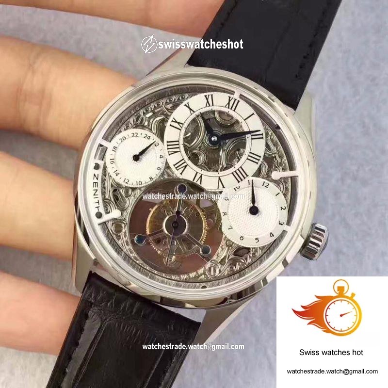 Zenith EP Calender Skeleton Tourbillon SS/LE White and Skeleton Dial 3
