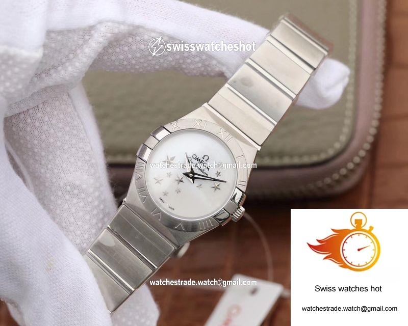 Omega Constellation Quartz Ladies 27mm TW Factory White Dial 3