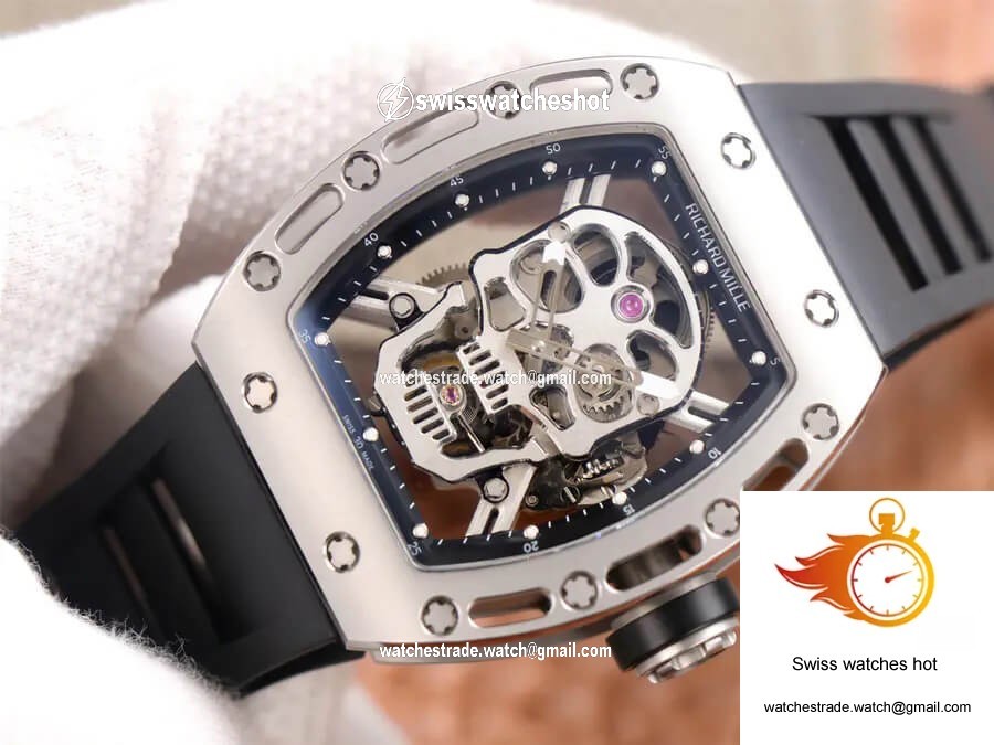 Richard Mille RM52-01 Tourbillon JB Factory Titanium Alloy Skull Dial 3
