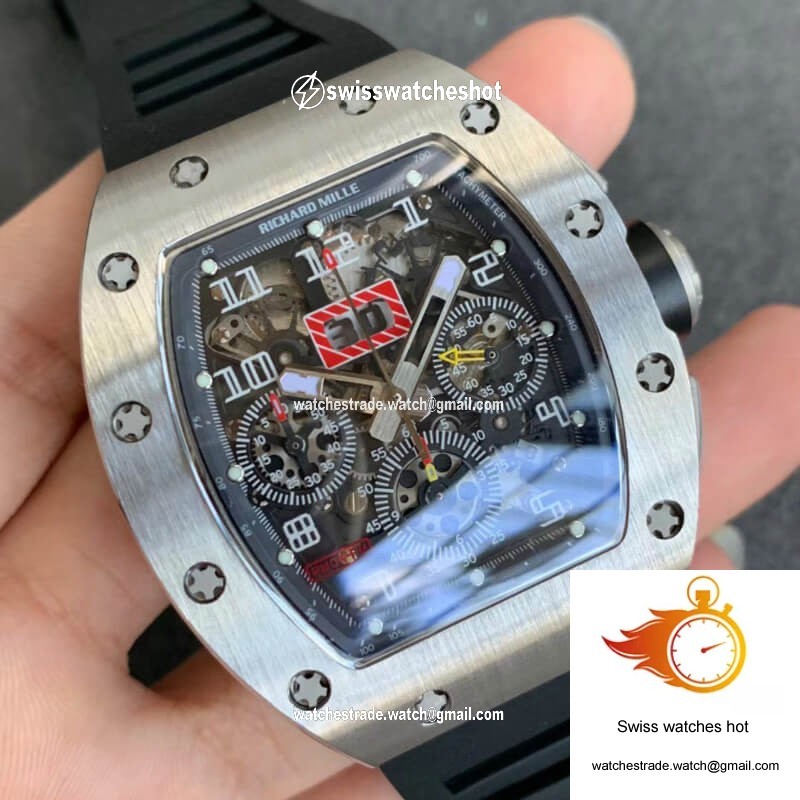 Richard Mille RM011 KV Factory Black Rubber Strap 3