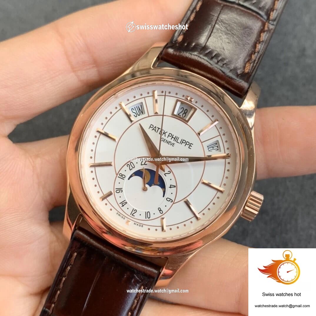 Patek Philippe Complications 5205R-001 GR Factory Rose Gold Milky White Dial 3