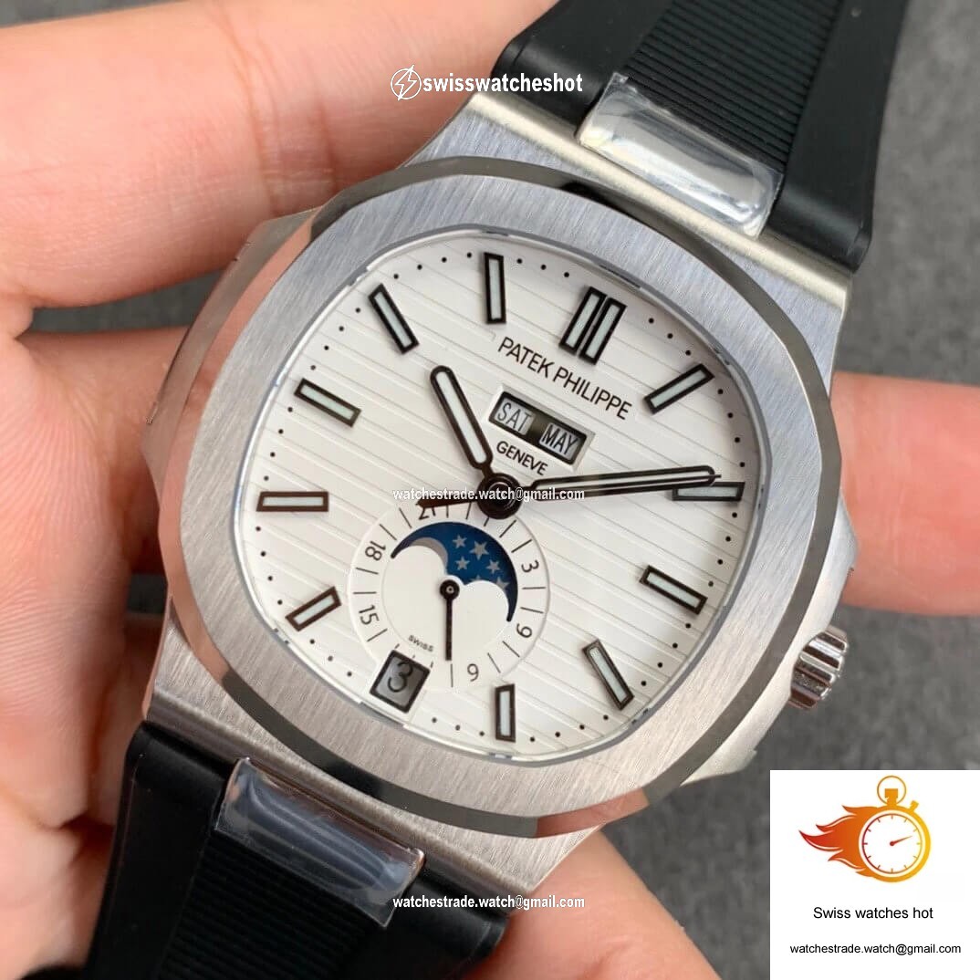 Patek Philippe Nautilus 5726 Moonphase GR Factory V2 White Dial 3