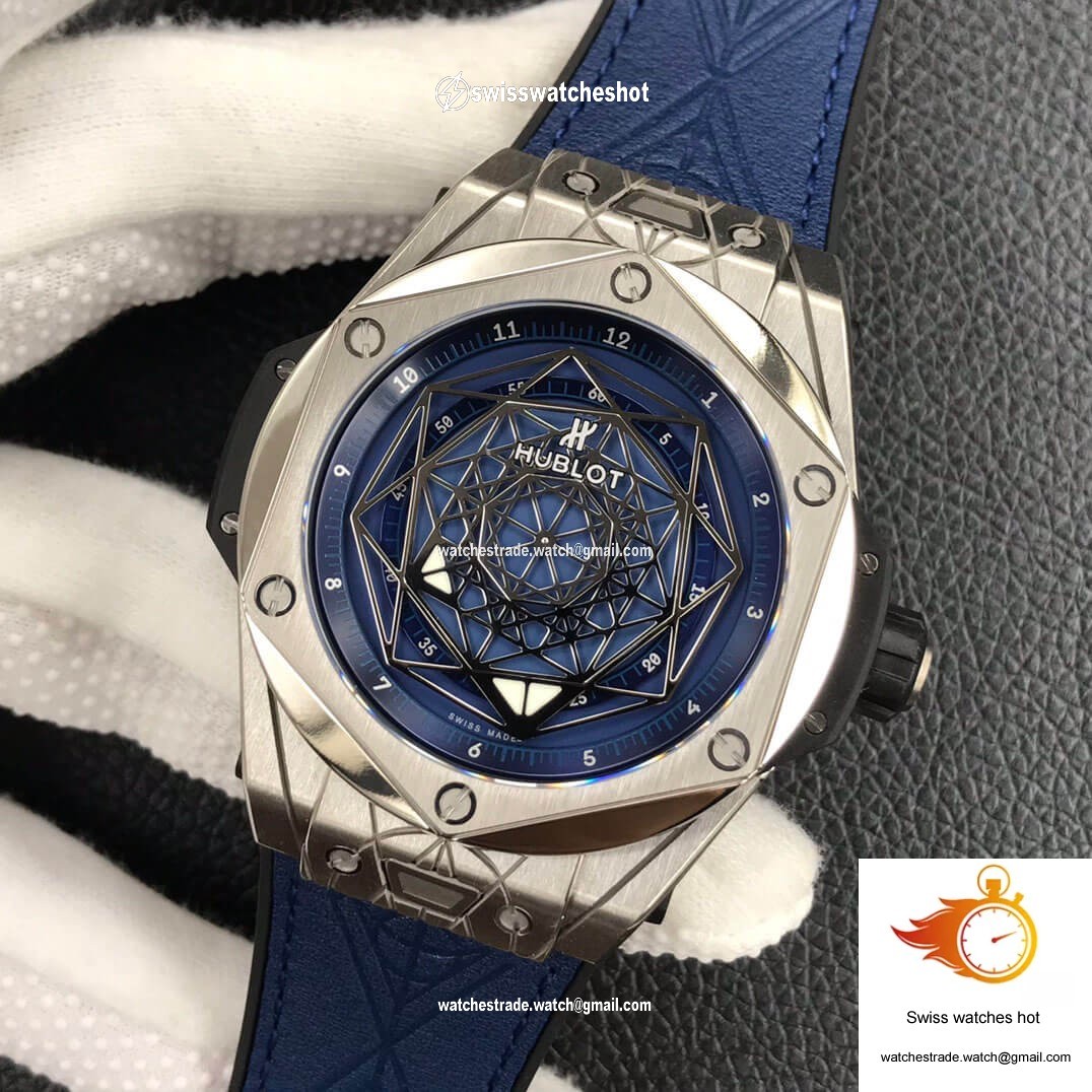 Hublot Big Bang 415.NX.7179.VR.MXM18 WWF Factory Titanium Blue Dial 3
