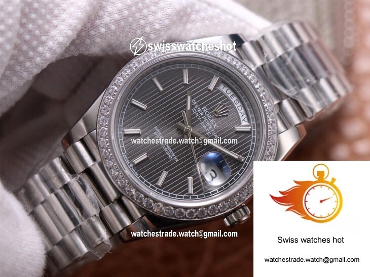 Rolex Day-Date M228349RBR-0008 EW Factory White Gold Grey Dial 3