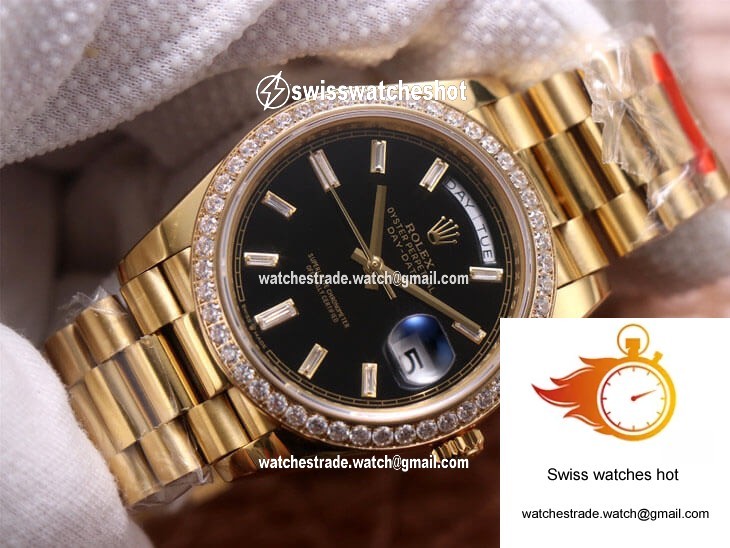 Rolex Day-Date M228348RBR-0001 EW Factory Yellow Gold Black Dial 3