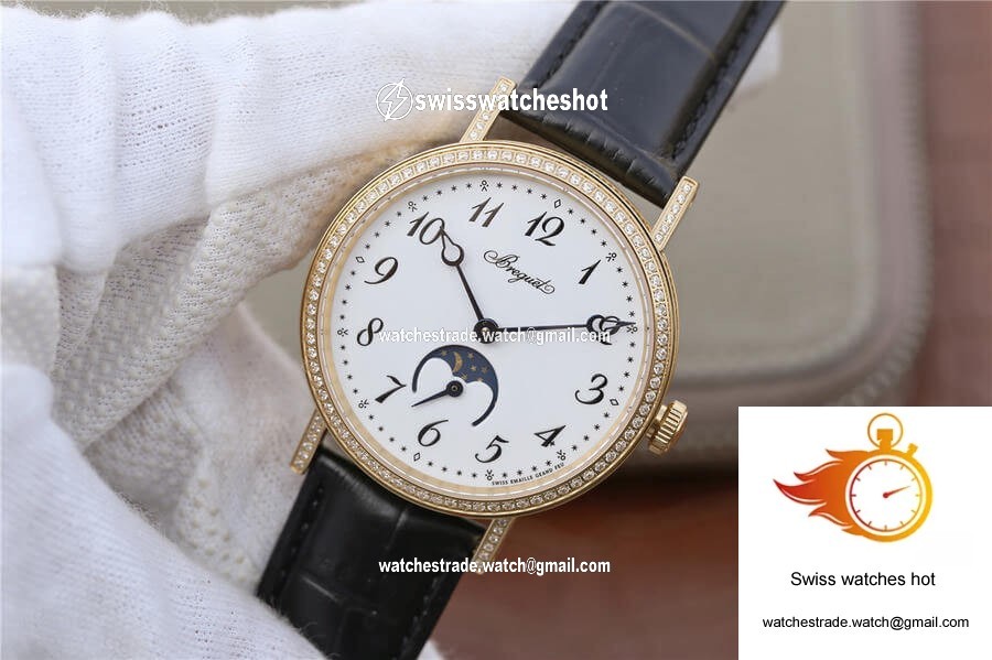 Breguet Classique Moonphase 9087BB/29/964 TW Factory Yellow Gold White Dial 3