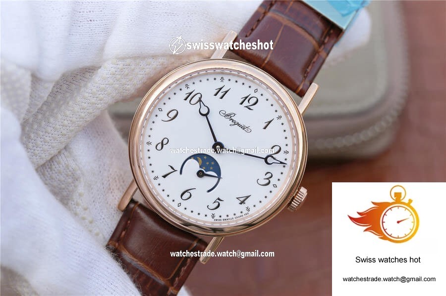 Breguet Classique Moonphase 9087BB TW Factory Rose Gold White Dial 3