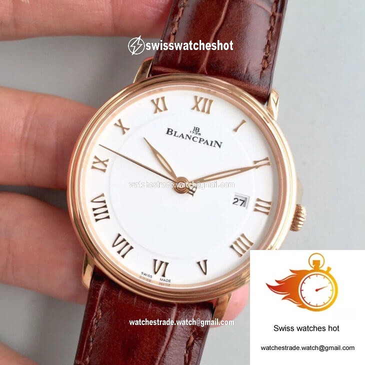 Blancpain Villeret 6651-3642-55B ZF Factory Rose Gold White Dial 3
