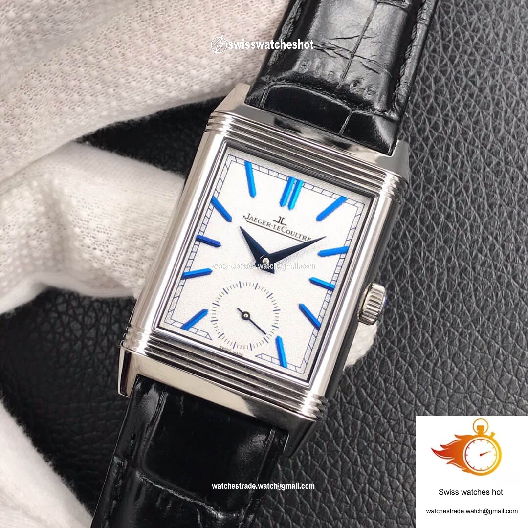 Jaeger LeCoultre Reverso Tribute Double-sided Double Time Zone Flip MG Factory White Dial 3