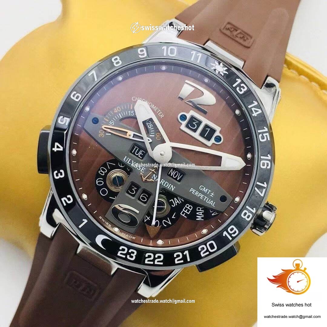 Ulysse Nardin El Toro 322-00 TW Factory Ceramics Brown Dial 3