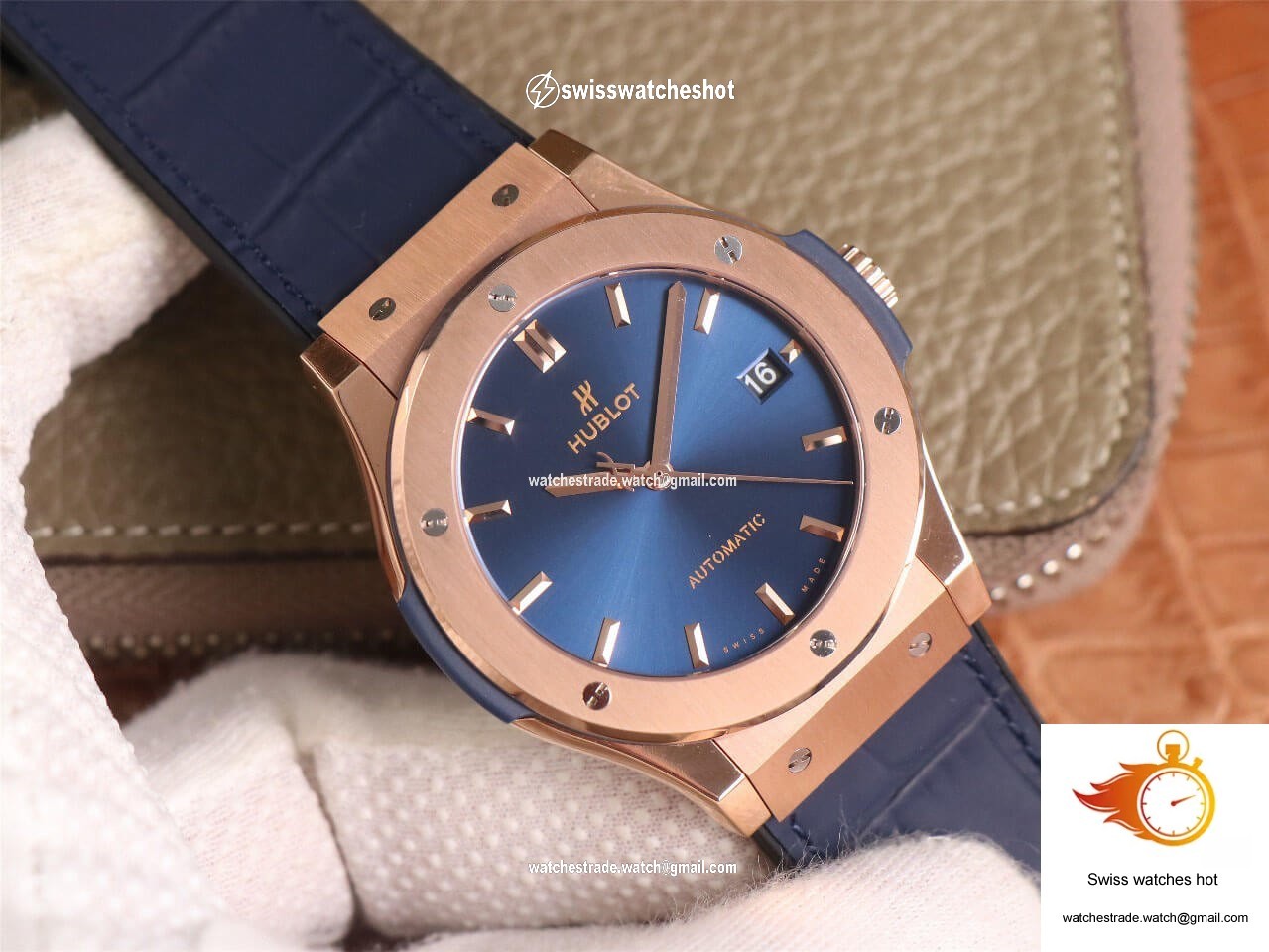 Hublot Classic Fusion 511.OX.7180.LR WWF Factory Rose Gold Blue Dial 3