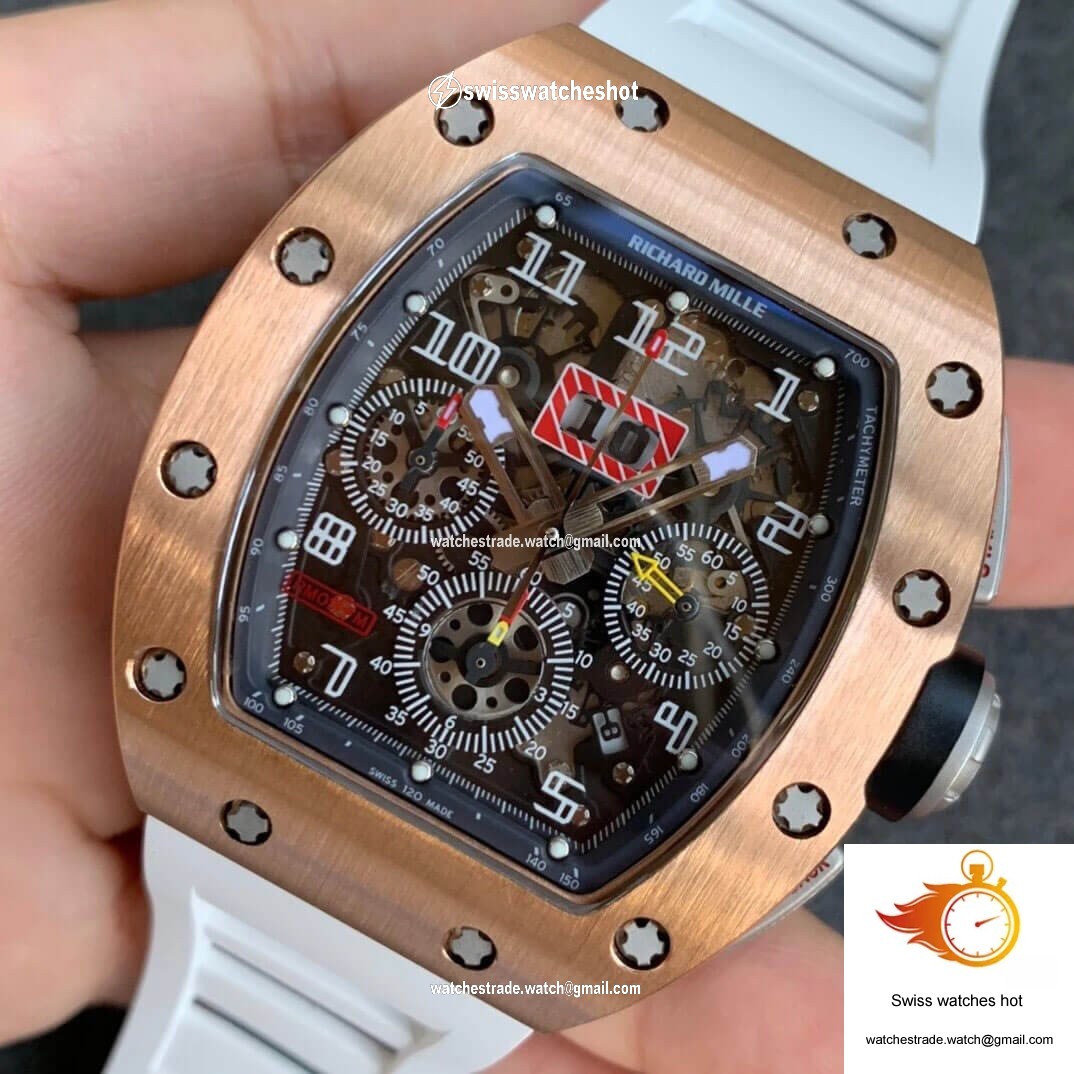 Richard Mille RM11 KV Factory Rose Gold White Strap 3