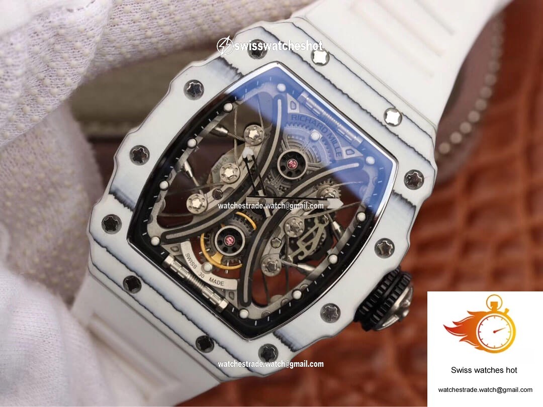 Richard Mille RM53-01 KV Factory White TPT Carbon Fiber Skeleton Dial 3