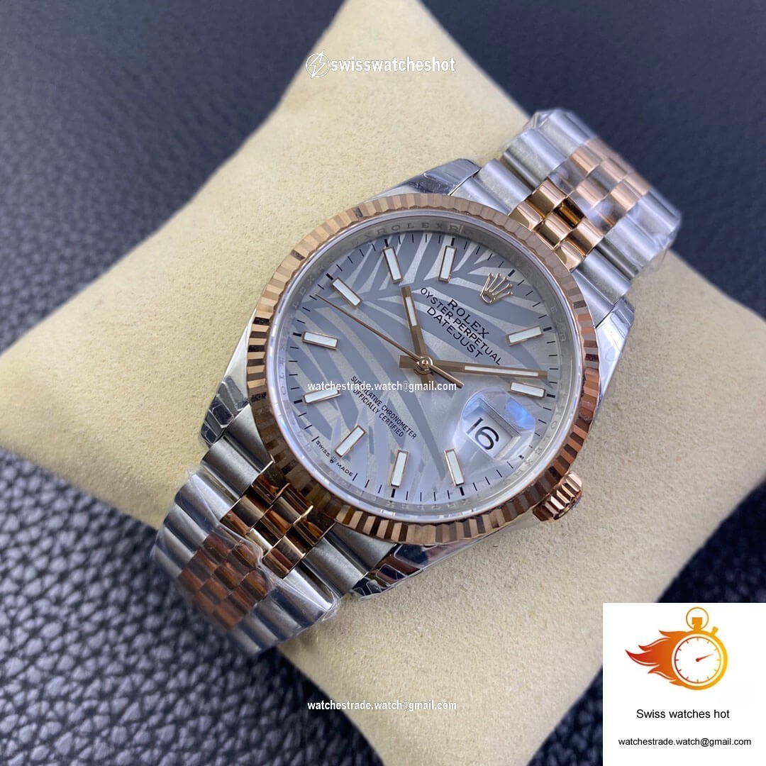 Rolex Datejust M126231-0031 EW Factory Silver Palm Leaf Pattern Dial 3