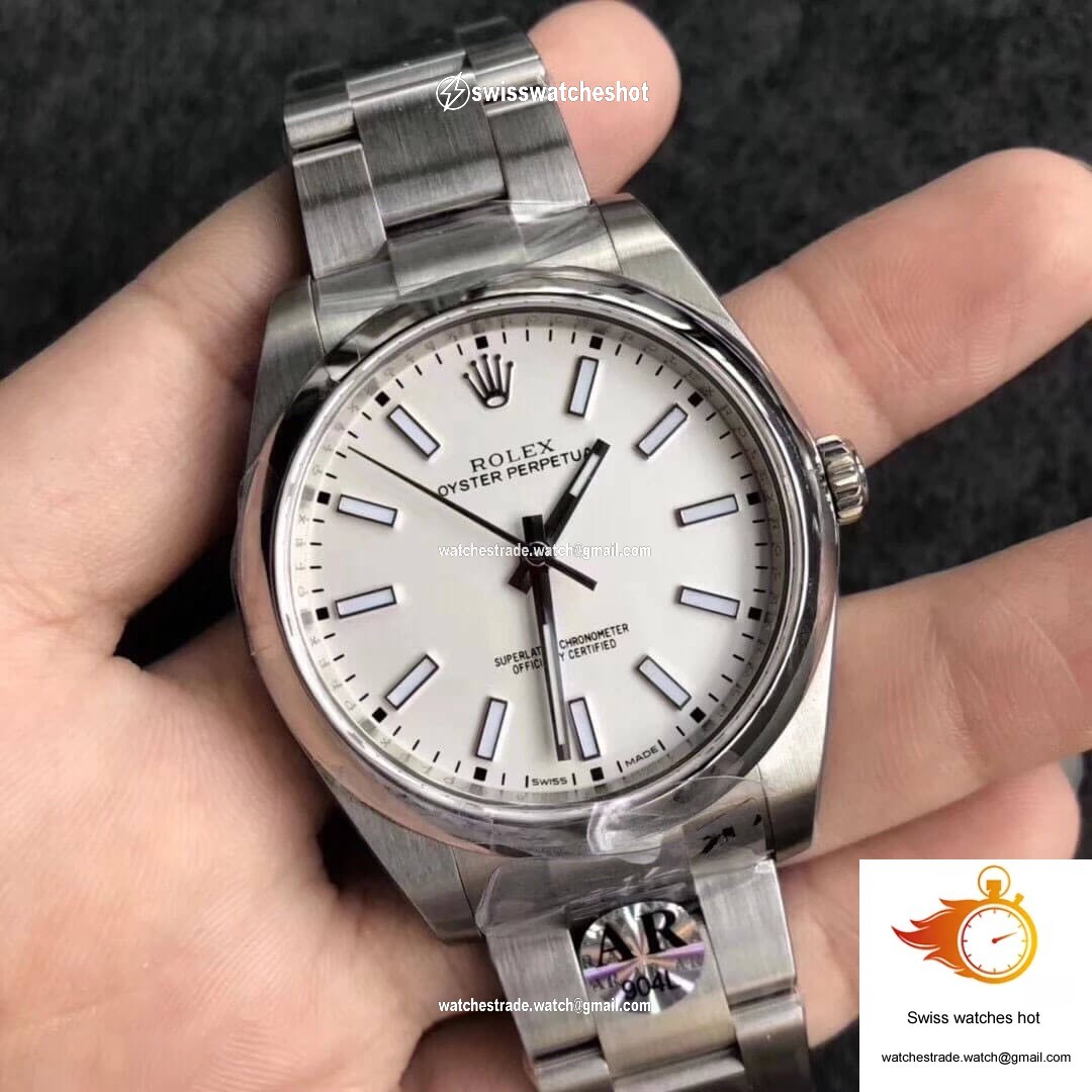 Rolex Oyster Perpetual 114300 39MM AR Factory White Dial 3