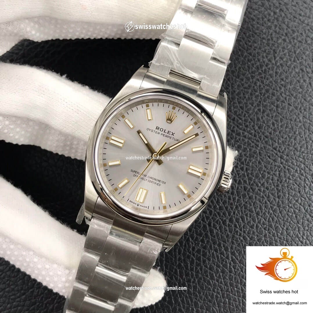 Rolex Oyster Perpetual M126000-0001 36MM EW Factory Silver Dial 3