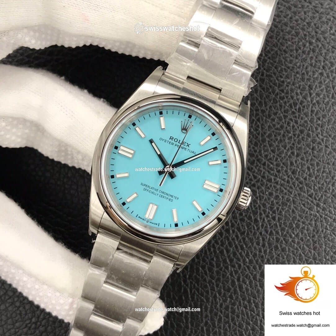 Rolex Oyster Perpetual M126000-0006 36MM EW Factory Turquoise Blue Dial 3