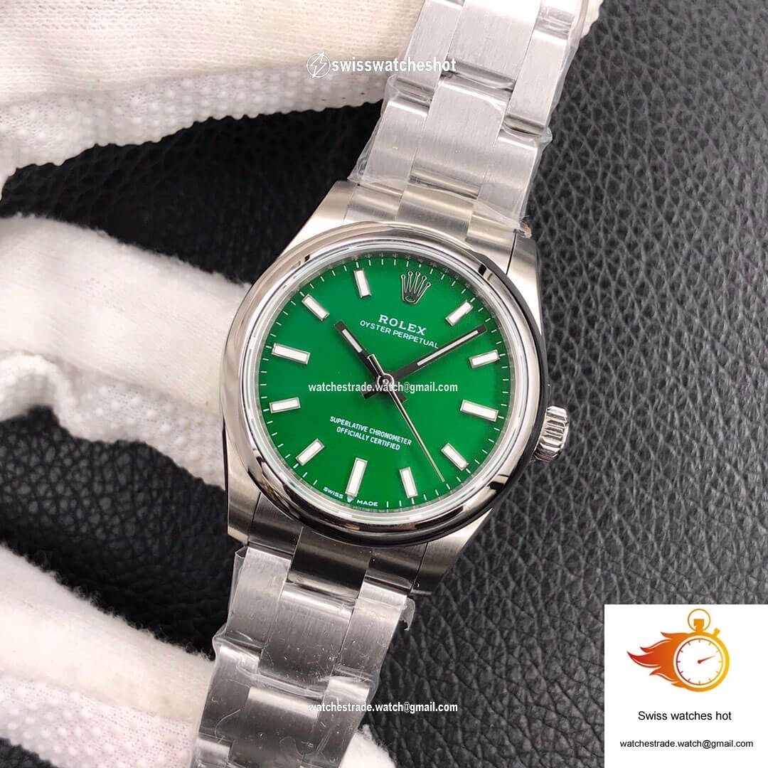 Rolex Oyster Perpetual M277200-0006 31MM EW Factory Green Dial 3