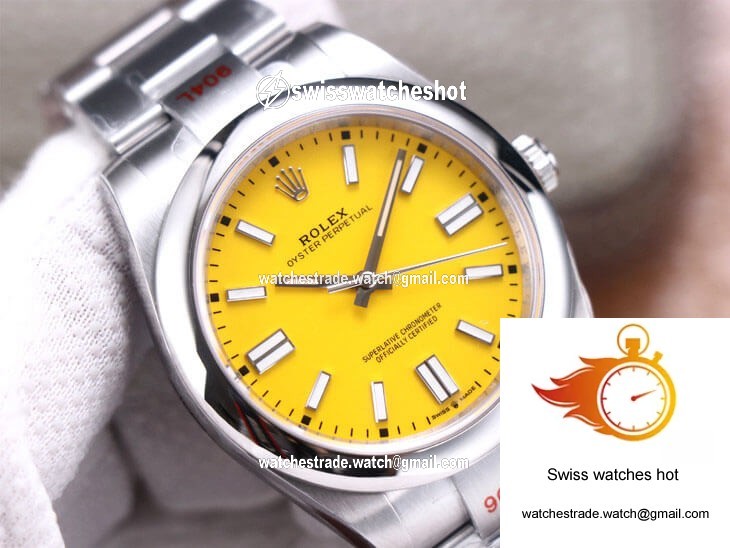 Rolex Oyster Perpetual M124300-0004 41MM EW Factory Yellow Dial 3
