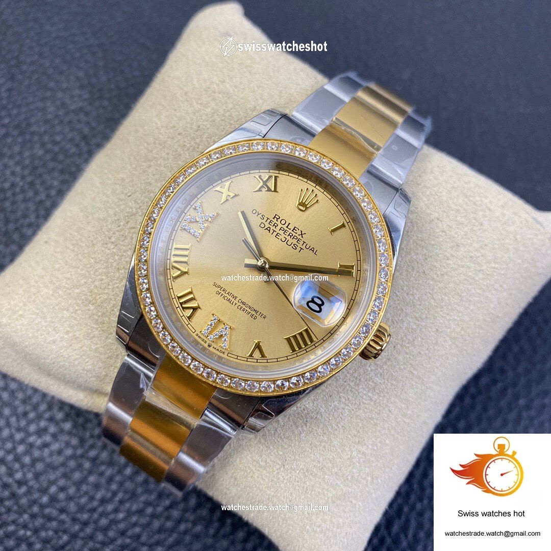 Rolex Datejust 126283 EW Factory Diamond Gold Dial 3