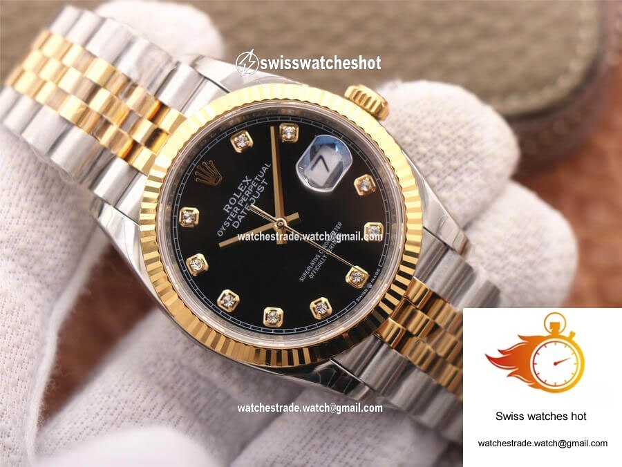 Rolex Datejust M126233-0021 EW Factory Diamond Black Dial 3