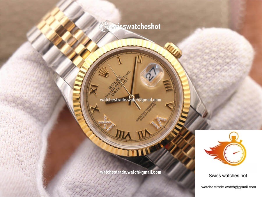 Rolex Datejust 126233 EW Factory Diamond Gold Dial 3