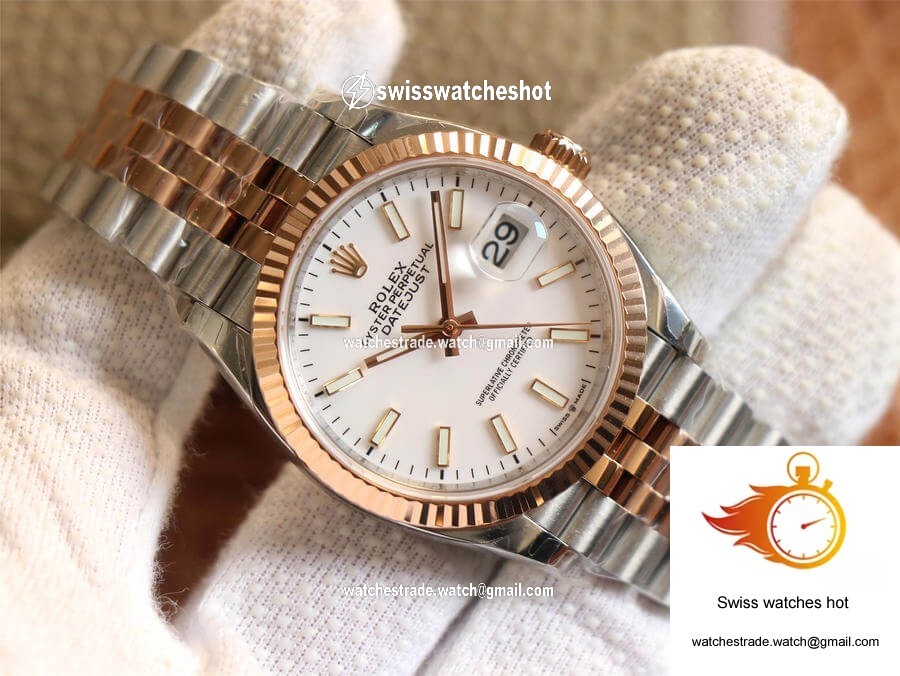 Rolex Datejust M126231-0017 EW Factory Rose Gold White Dial 3