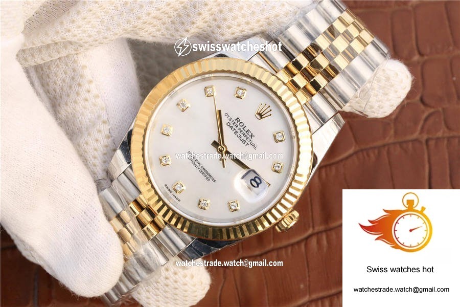 Rolex Datejust M126333-0018 EW Factory Yellow Gold White Dial 3