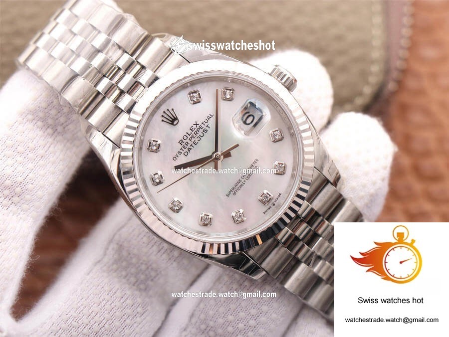 Rolex Datejust M126234-0019 EW Factory White Mother-Of-Pearl Dial 3