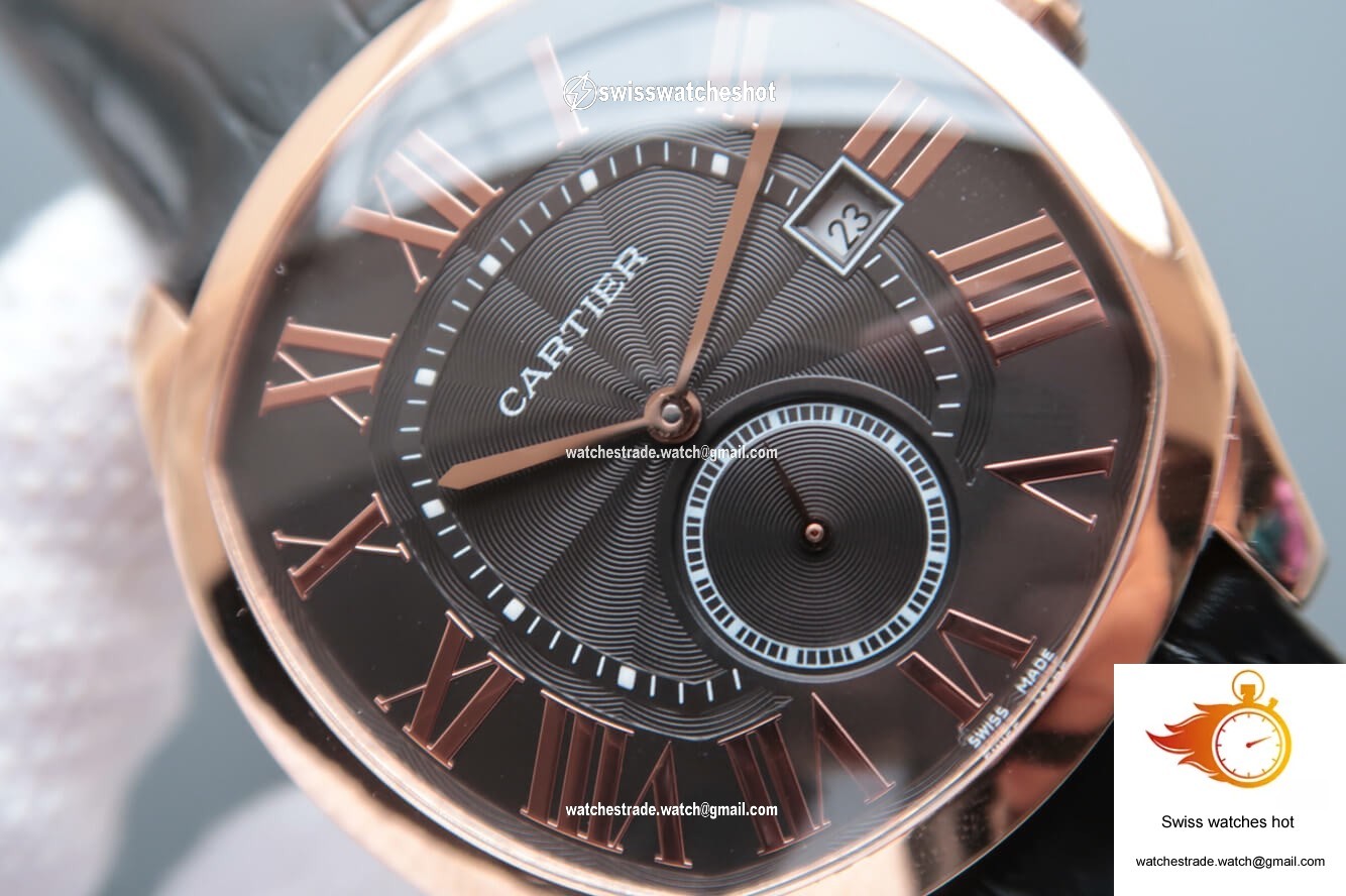 Drive De Cartier WGNM0004 V6 Factory Rose Gold Grey Dial 3