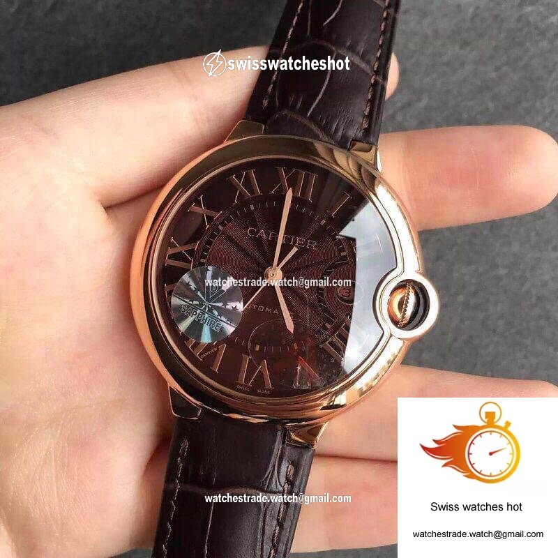 Ballon Bleu De Cartier W6920037 V6 Factory Chocolate Color Dial 3