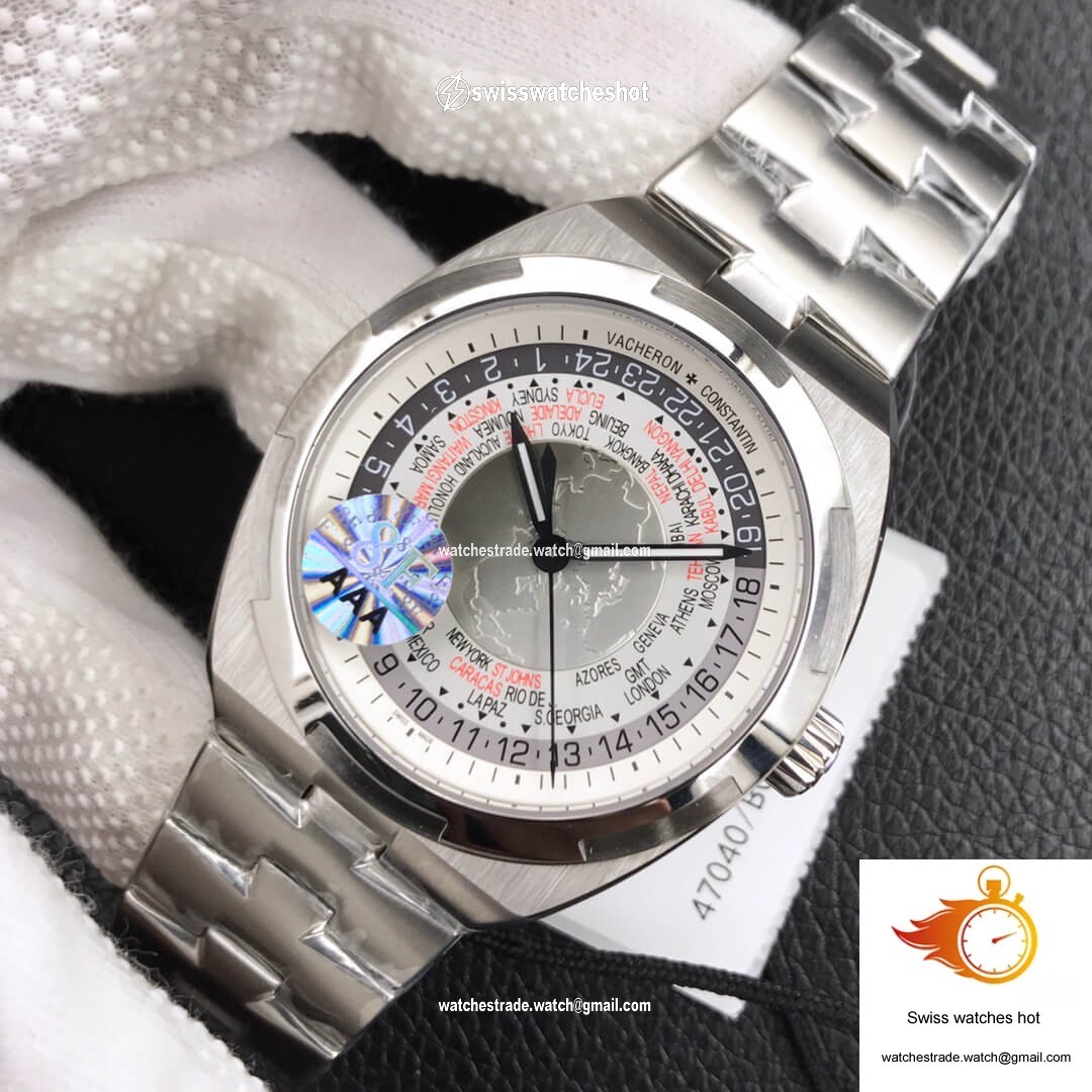 Vacheron Constantin Overseas 7700V/110A-B129 World Time 8F Factory Silver Gray Dial 3