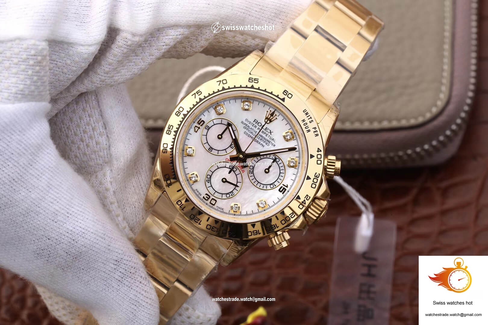 Rolex Daytona Cosmograph 116528-78598 JH Factory Yellow Gold Diamonds Dial 3