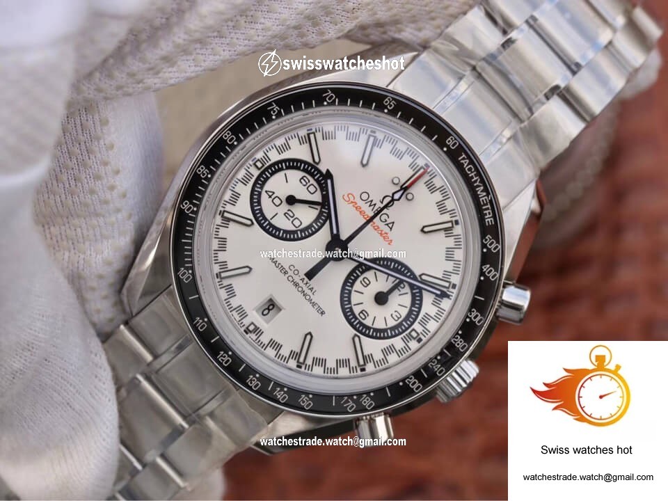 Omega Speedmaster Racing Chronograph 329.30.44.51.04.001 OM Factory White Dial 3