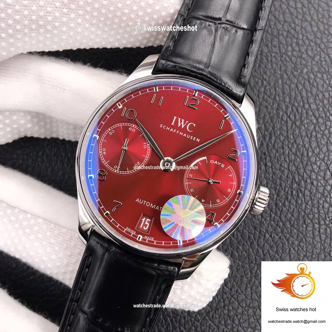 IWC Portugieser IW500714 ZF Factory Burgundy Red Dial 3