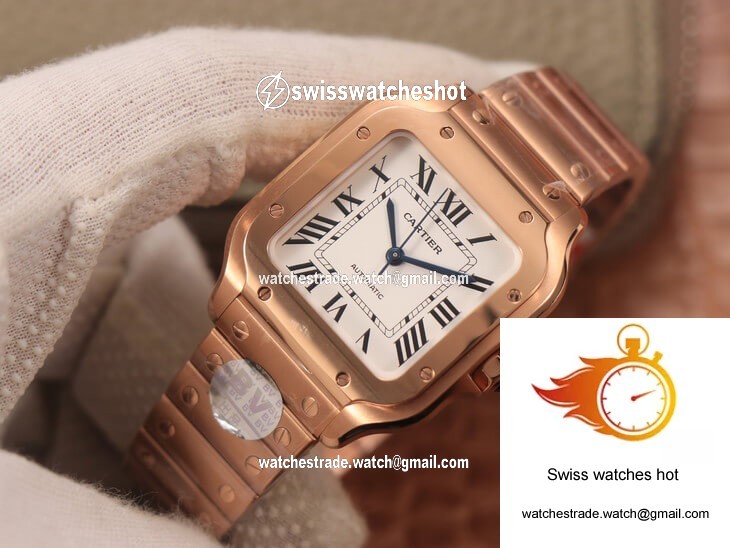 Cartier De Santos WSSA0010 BV Factory 18K Rose Gold White Dial 3