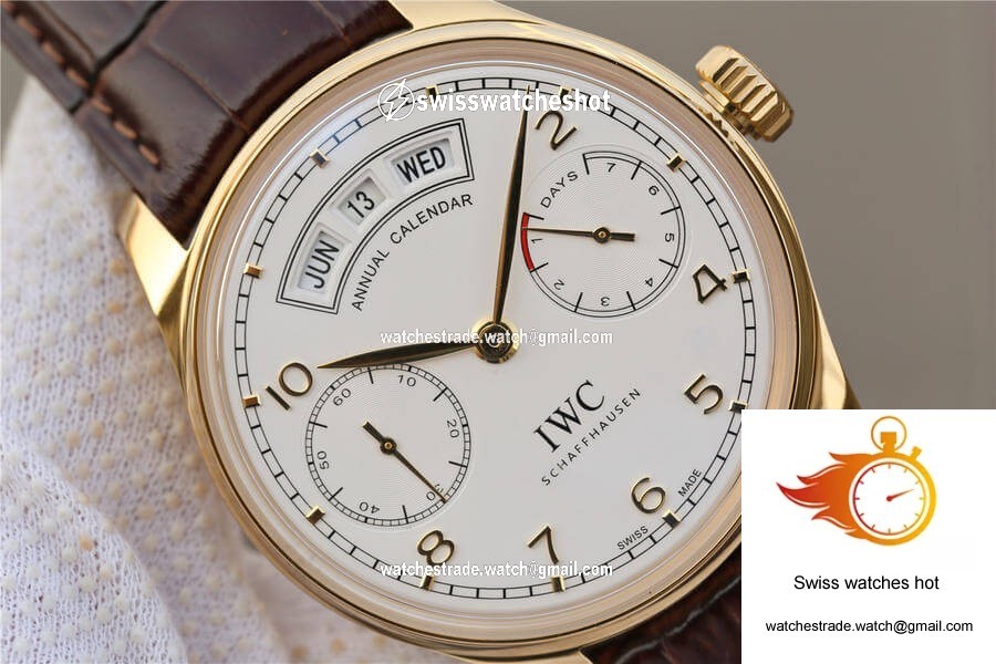 IWC Portugieser IW503502 YL Factory Gold Shell White Dial 3